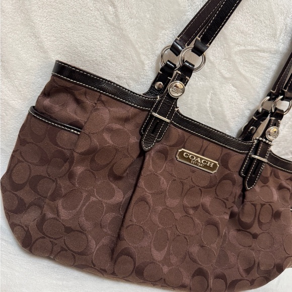 Coach Chocolate Brown Signature Tote - Picture 2 of 7